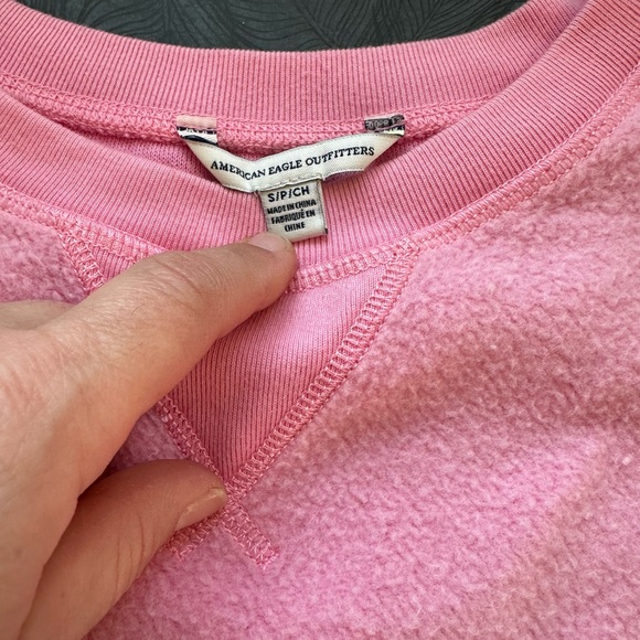American Eagle Outfitters Pink Crewneck Pullover Sweater - Picture 2 of 6
